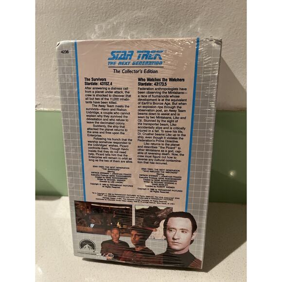Star Trek The Next Generation VHS The Survivors & Who Watches Paramount - Picture 3 of 8